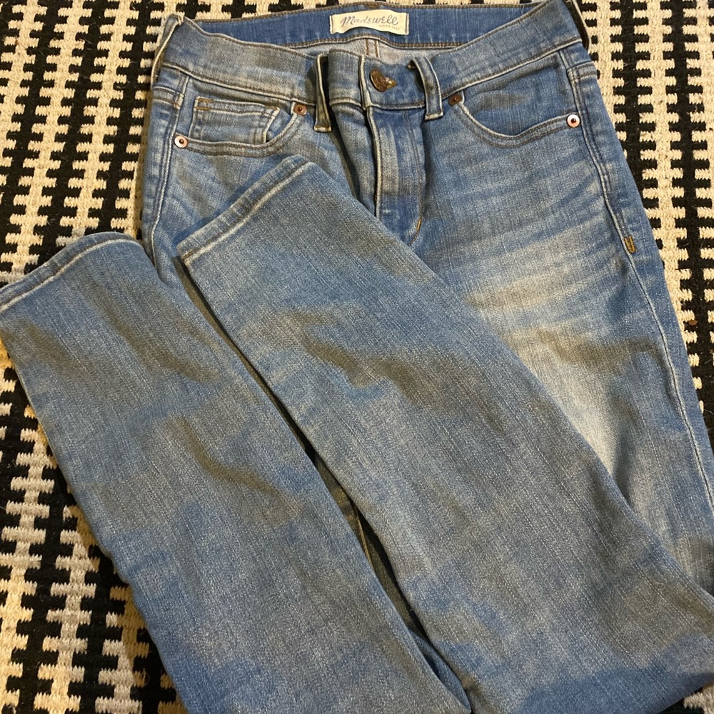 Madewell high riser crop skinny jeans